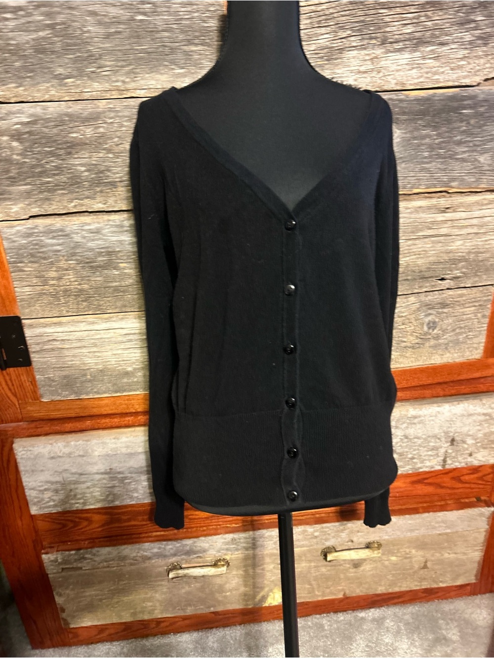 Rue21 Black Button Down V-Neck Cardigan Size XL Knit